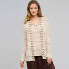 Open Front Cardigan, toast combo, small