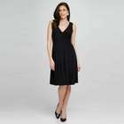 V-Neck Dress, Black, small