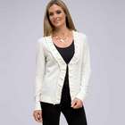 Long Sleeve Ruffle Front Cardigan, Sugar, small