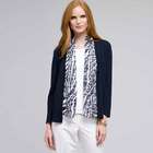 Zebra Scarf Print Cardigan, Ink Multi, small