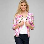 3/4 Sleeve Button Front Cardigan, Multi, small