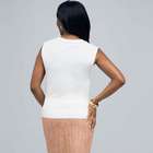 Scoop Neck Shell., Ivory, small