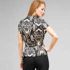 Tie Front Blouse, Black Multi, small