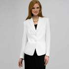 Two Button Notch Collar Jacket., White, small