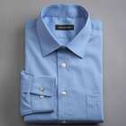 No-Iron Textured Dress Shirt, Slate, small