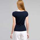 Belted Boat Neck Sleeve Top, Ink, small