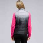 Mock Neck Quilted Vest, Black Multi, small