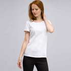 Scoop Neck Tee with Applique, White, small