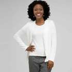 Rib Trim V-Neck Cardigan, Ivory, small