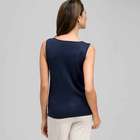 Sleeveless Scoop Neck Shell, Admiral Navy, small
