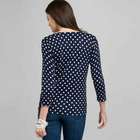 Polka Dot Cardigan, swiss navy & white, small