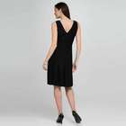 V-Neck Dress (Plus), Black, small