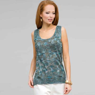 Sleeveless Shell, Multi, medium
