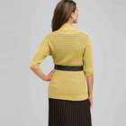 Novelty Stitch Belted Cardigan, Fennel, small
