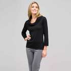 Cowl Neck Sweater, Black, small