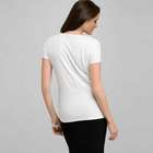 Flower Embellishment Tee, White, small