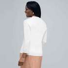 Ribbed Cardigan., Ivory, small