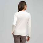 Long Sleeve Ruffle Front Trim Cardigan, Winter White, small