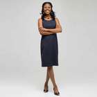 Navy Pinstripe Dress, Navy Multi, small