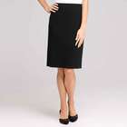 Washable Wool Classic Straight Skirt , Black, small