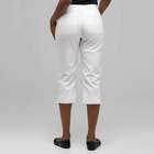 5 Pocket Cuffed Capri, Porcelain, small