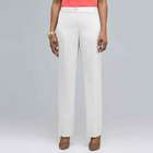 Washable Linen Slim Pant, White, small
