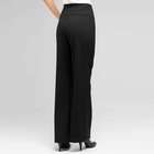 Flat Front Bootleg Pant, Black, small