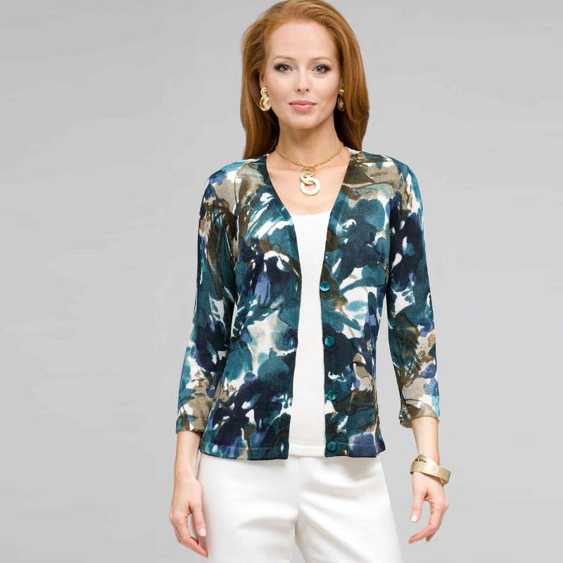 Rainforest Cardigan, Multi, large