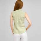 Ruffle Front Sleeveless Blouse., Sugar Pea and White, small