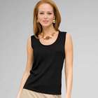 Scoop Neck Shell, Black, small