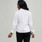 Platinum Blue Stripes Easy Care Fitted Shirt , White, small