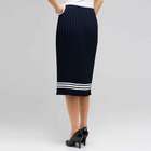 Long Pleated Skirt, Ink & White, small
