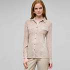 Python Inspired Button Front Shirt, Stone Multi, small
