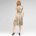 Tie Front Animal Print Dress, New Rattan Multi, small