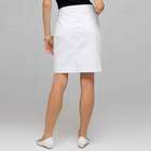 Denim Slim Skirt, white wash, small