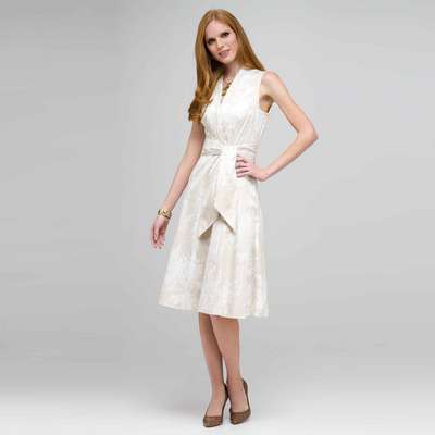 Neutral Floral Dress, Dark Stone, medium