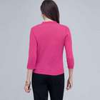 Woven Trimmed Cardigan., Dark Pink Gem, small