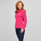 Cotton Turtleneck Sweater, Begonia Pink, small