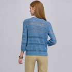 Tie Front Cardigan, Blue Stone, small