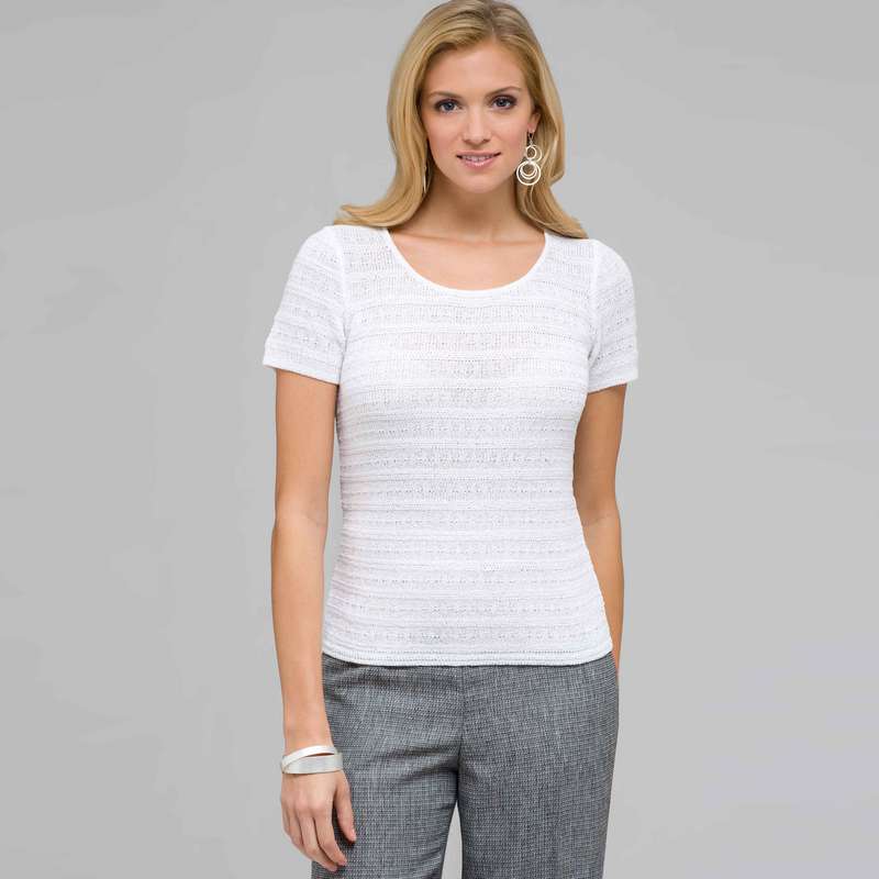Scoop Neck Knit Top, , large